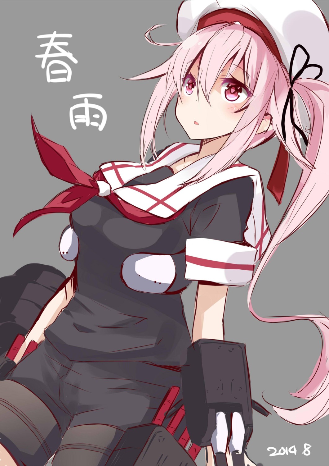harusame_(kancolle), kantai_collection, kurokawa_izumi, seifuku, weapon