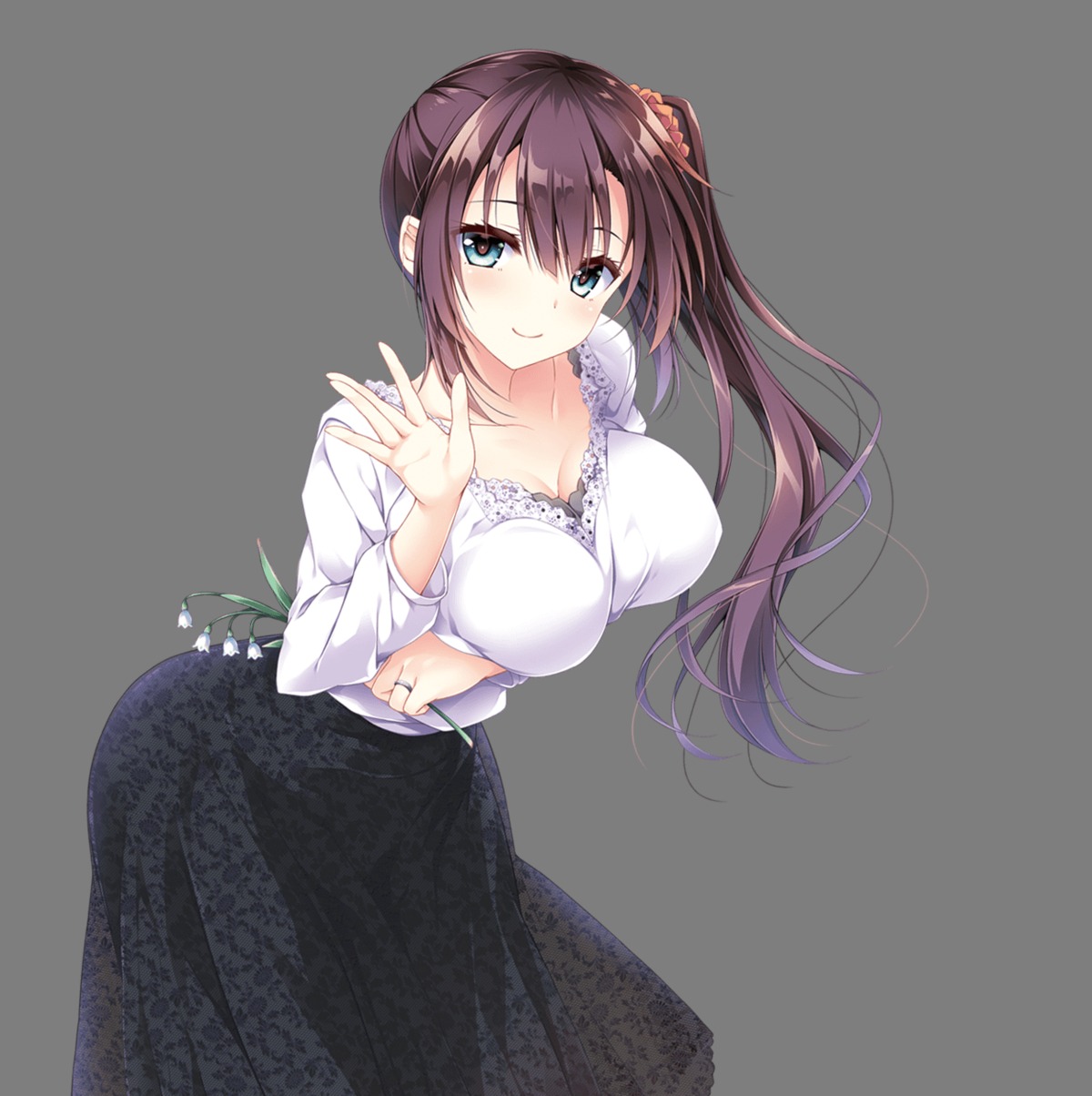 breast_hold, cleavage, ensemble_(company), koi_wa_sotto_saku_hana_no_you_ni, koi_wa_sotto_saku_hana_no_you_ni_~futari_wa_eien_ni_yorisotte_iku~, miyane_saki, sena_chifuyu, transparent_png
