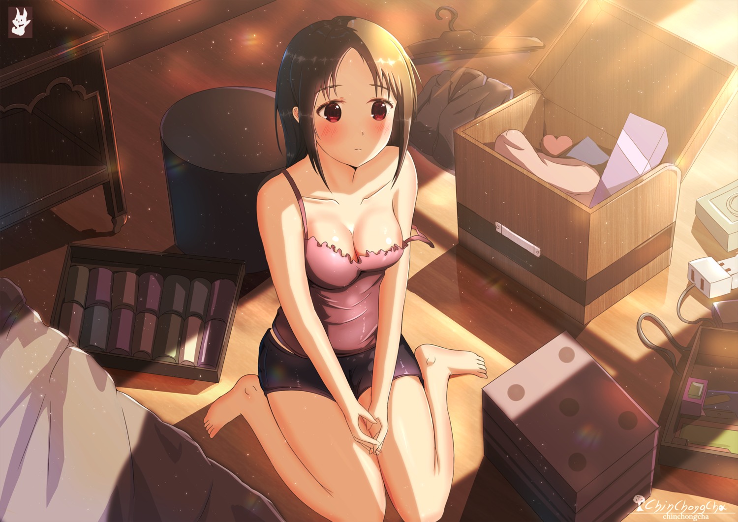 chinchongcha, cleavage, kaguya-sama_wa_kokurasetai_~tensai-tachi_no_renai_zunousen~, shinomiya_kaguya