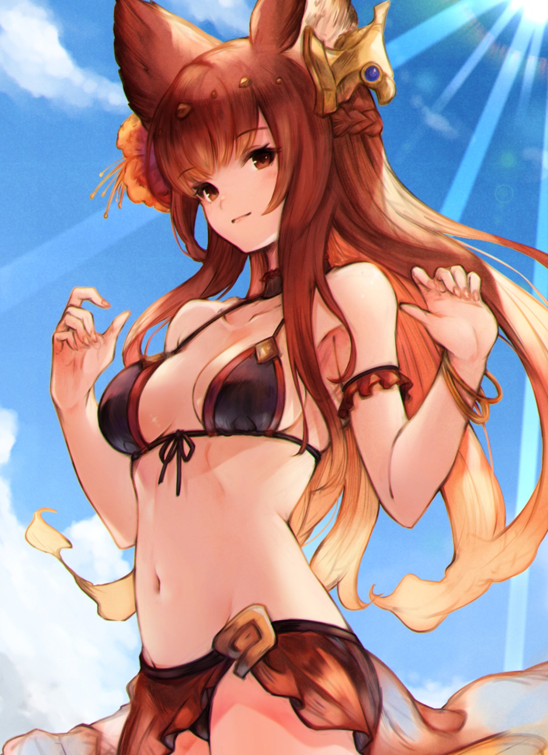 animal_ears, anthuria_(granblue_fantasy), bikini, granblue_fantasy, koretsuki_azuma, swimsuits