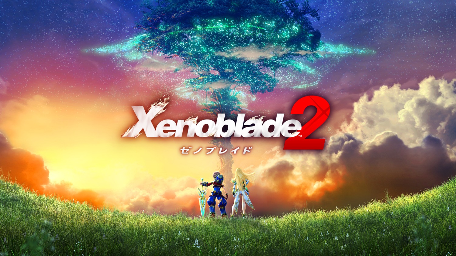 garter, hikari_(xenoblade_2), landscape, monolith_soft, nintendo, rex, sword, wallpaper