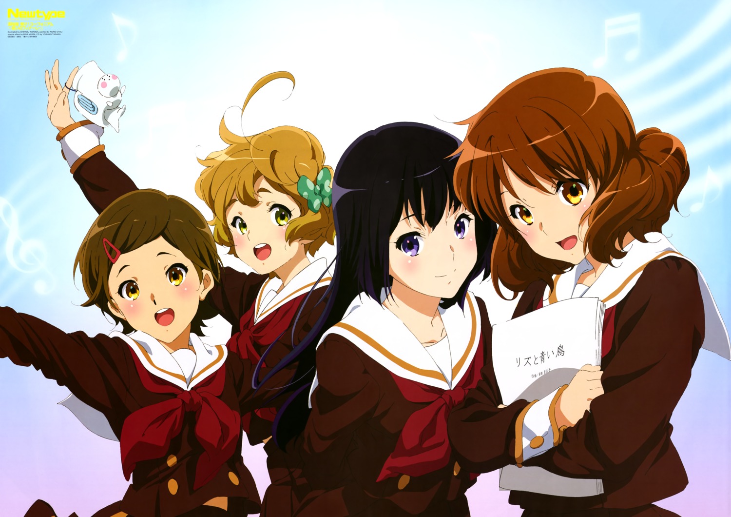 gekijouban_hibike!_euphonium, hibike!_euphonium, katou_hazuki_(hibike!_euphonium), kawashima_sapphire, kousaka_reina, kuroda_chiharu, oumae_kumiko, seifuku