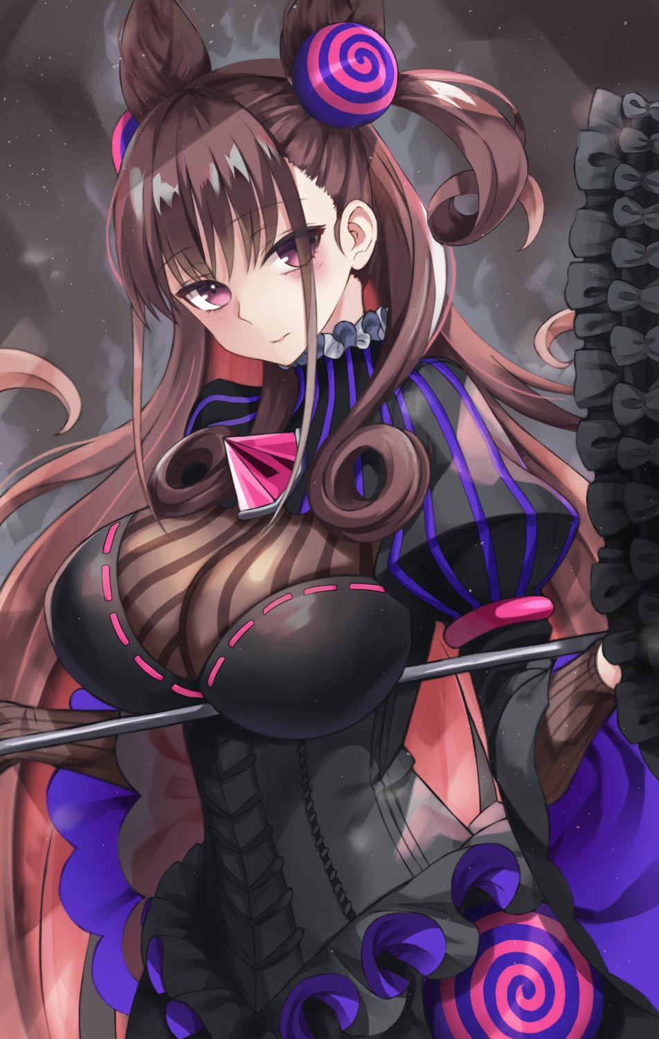 666_(ro_ro_ro3), dress, fate/grand_order, murasaki_shikibu_(fate), umbrella