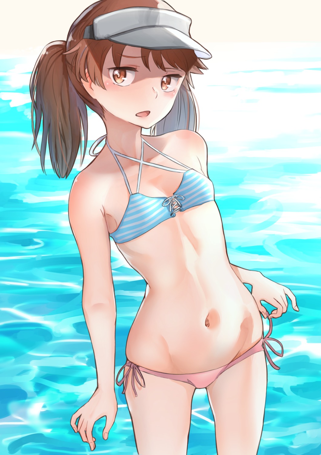 bikini, cleavage, kabayaki_namazu, kantai_collection, ryuujou_(kancolle), swimsuits