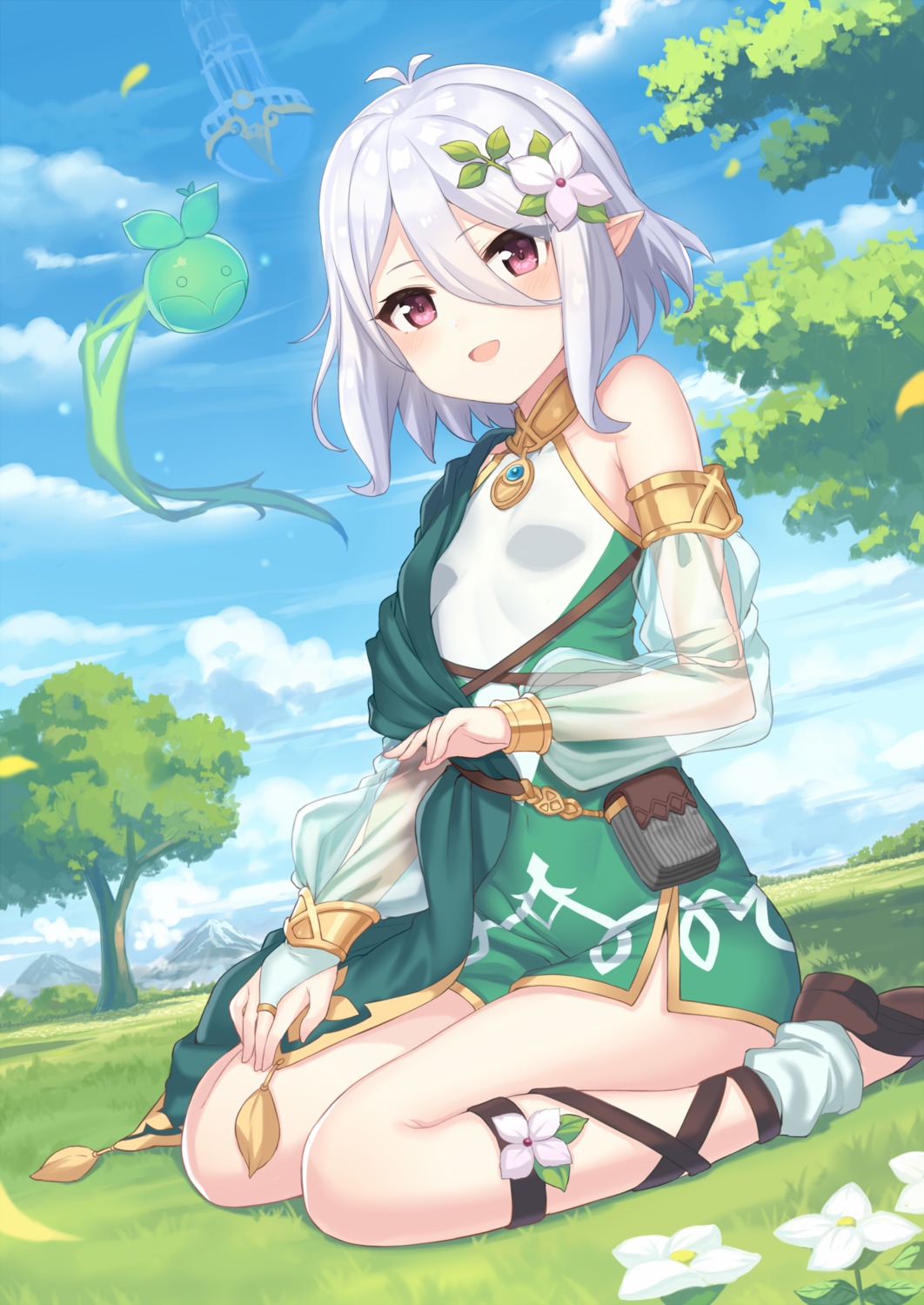 dress, hajime_kaname, kokkoro, pointy_ears, princess_connect!, princess_connect!_re:dive