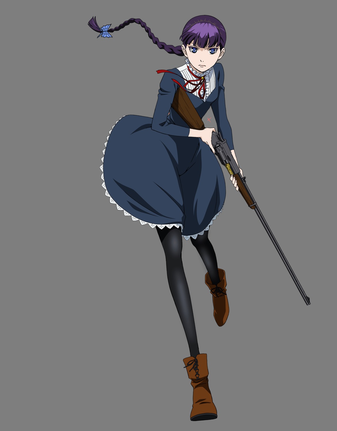 dress, gun, katsute_kami_datta_kemonotachi_e, pantyhose, schaal, skirt_lift, transparent_png