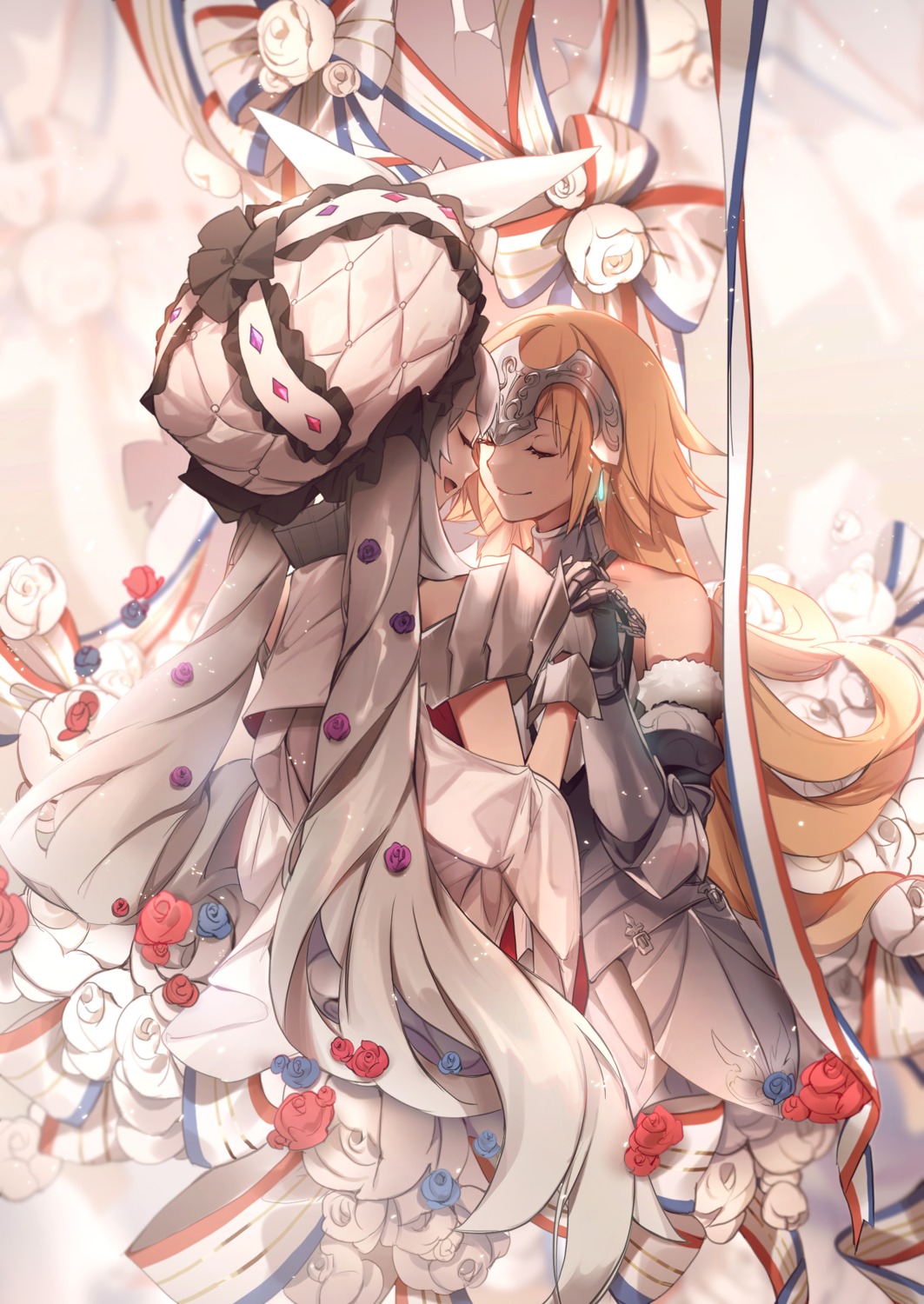 armor, fate/grand_order, jeanne_d'arc, jeanne_d'arc_(fate), marie_antoinette_(fate), no-kan, yuri