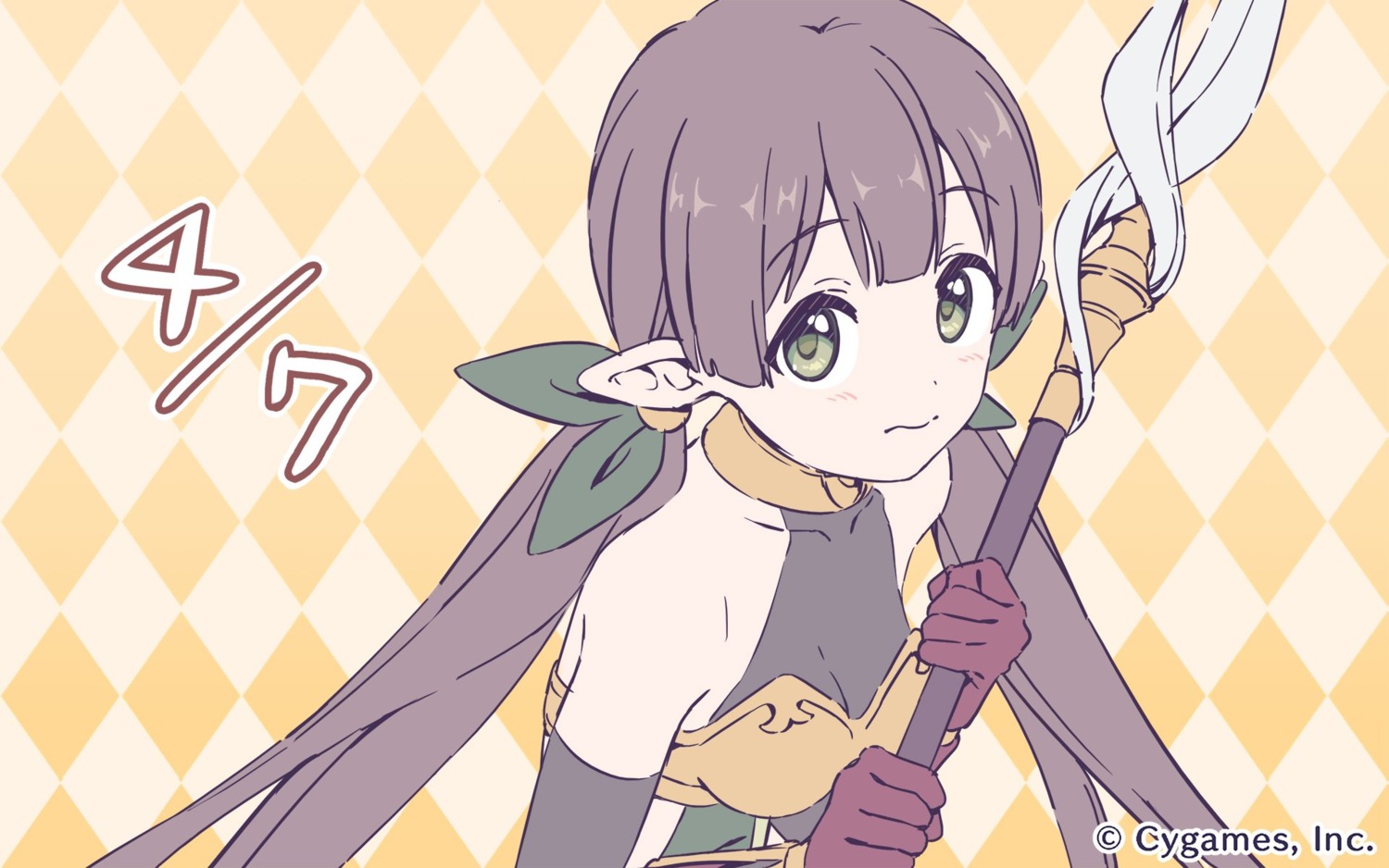 cygames, ishibashi_ayumi, pointy_ears, princess_connect!, princess_connect!_re:dive, tagme, wallpaper, weapon
