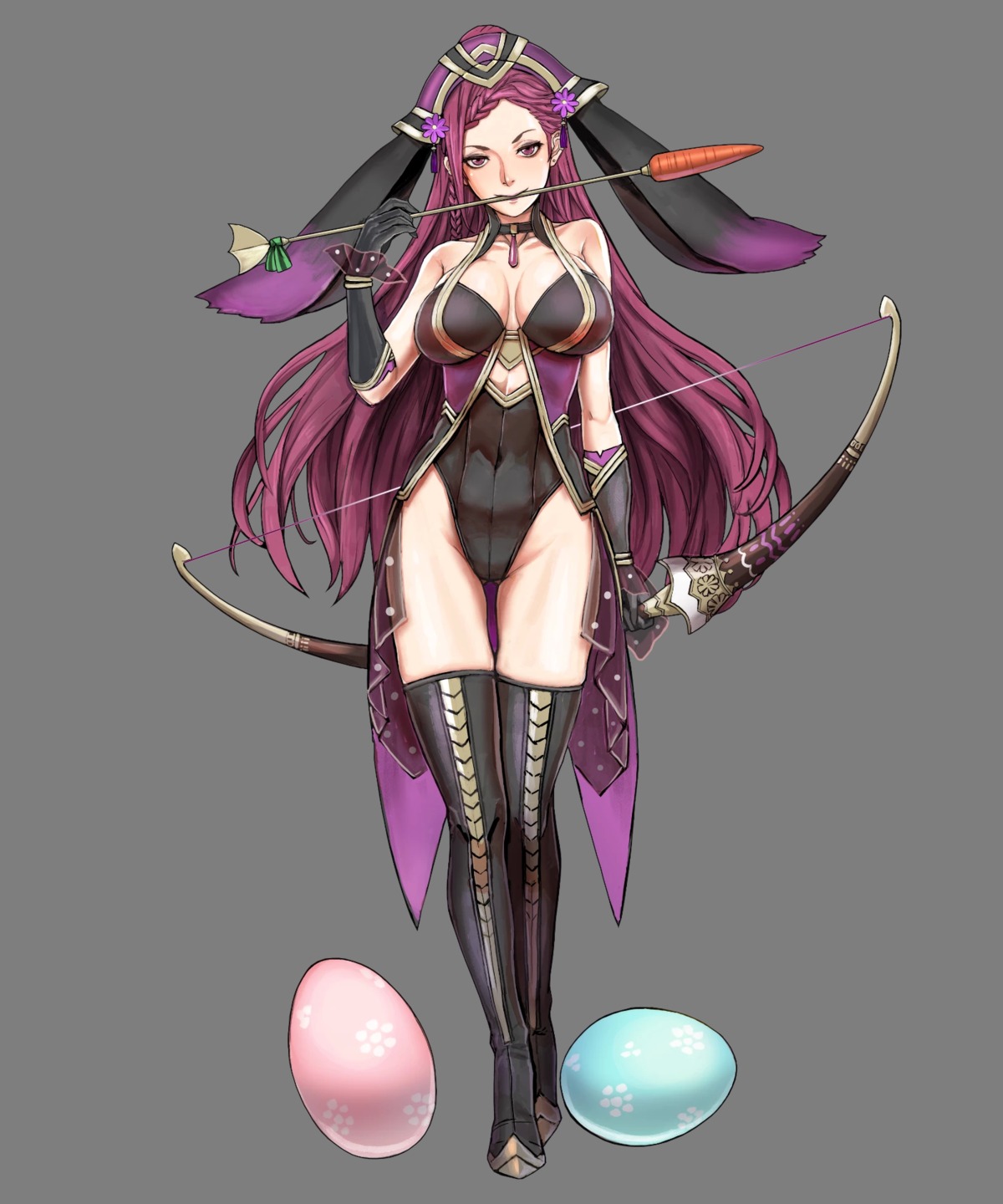 animal_ears, fire_emblem, fire_emblem_heroes, heels, kusakihara_toshiyuki_(intelligent_systems), loki_(fire_emblem), nintendo, no_bra, thighhighs, transparent_png, weapon