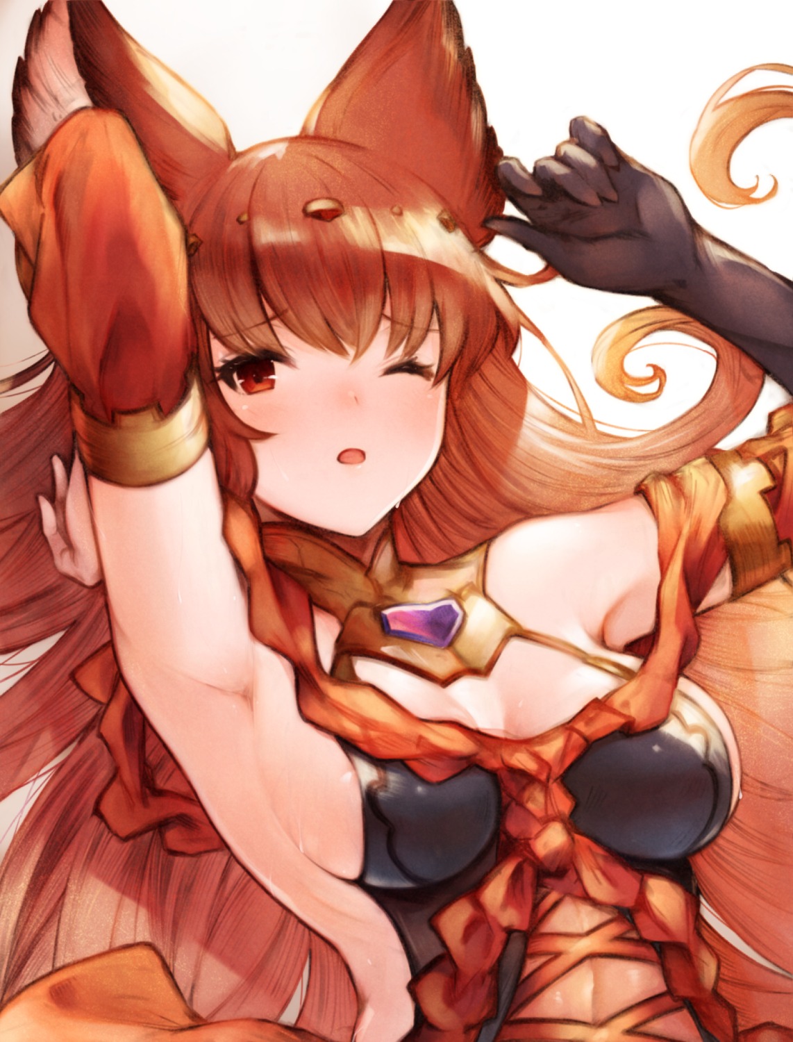 animal_ears, anthuria_(granblue_fantasy), cleavage, granblue_fantasy, koretsuki_azuma