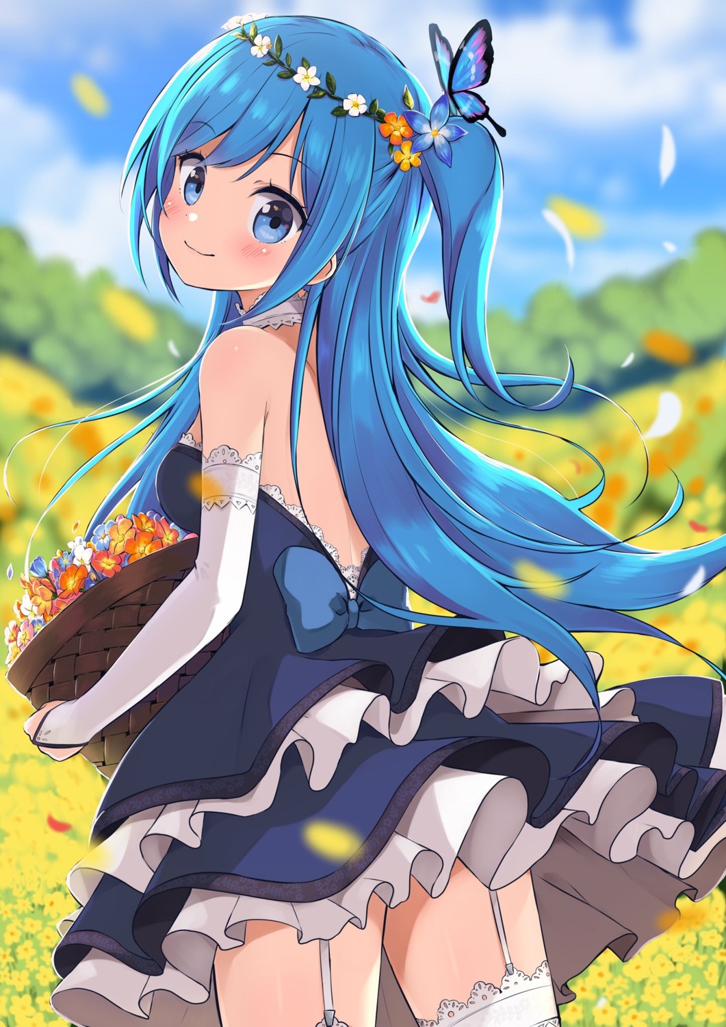 dress, emori_miku, emori_miku_project, stockings, takanashi_sora_(soramyon), thighhighs
