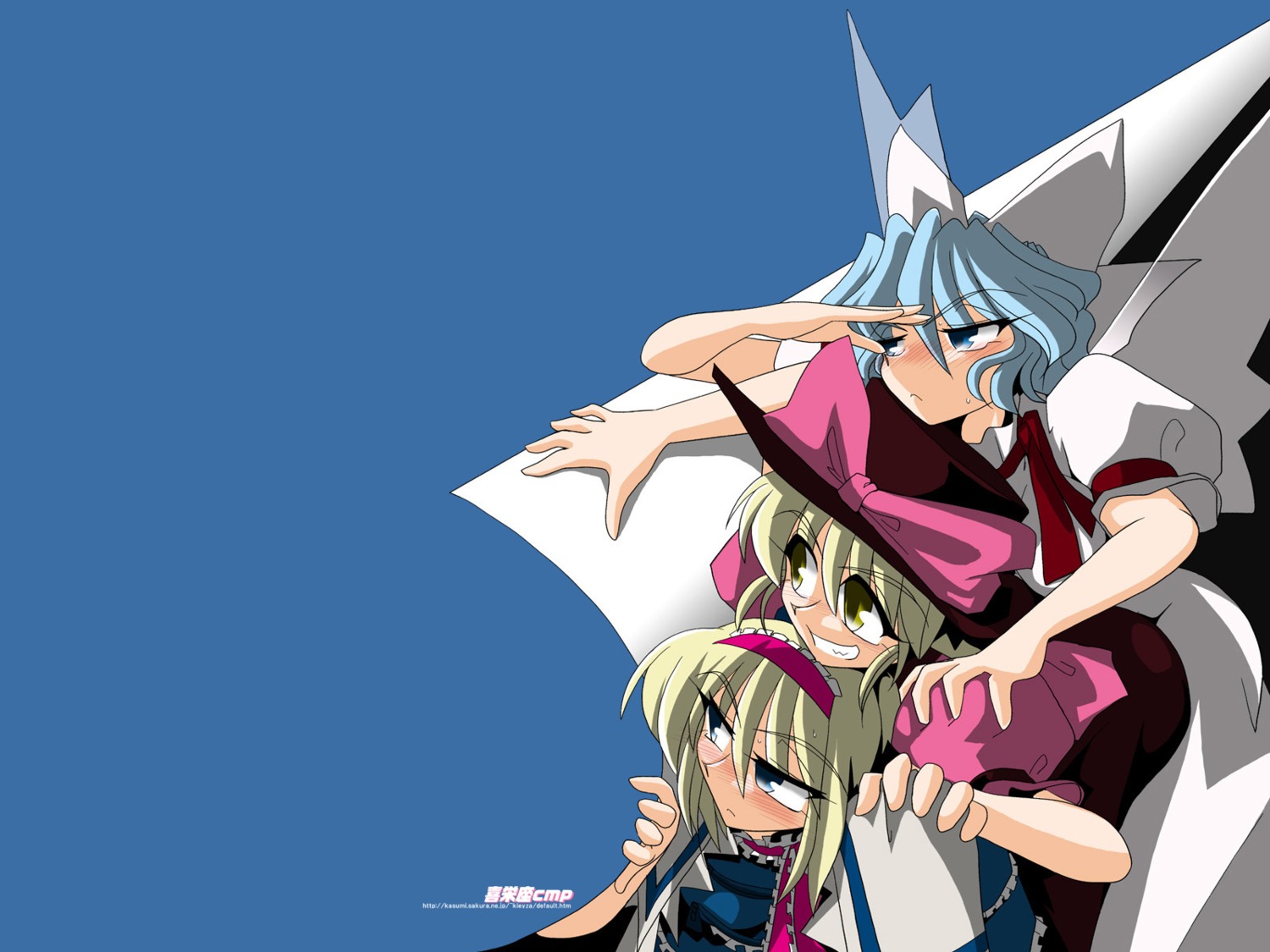 alice_margatroid, kiezya, mai_(touhou), touhou, wallpaper, yuki_(touhou)