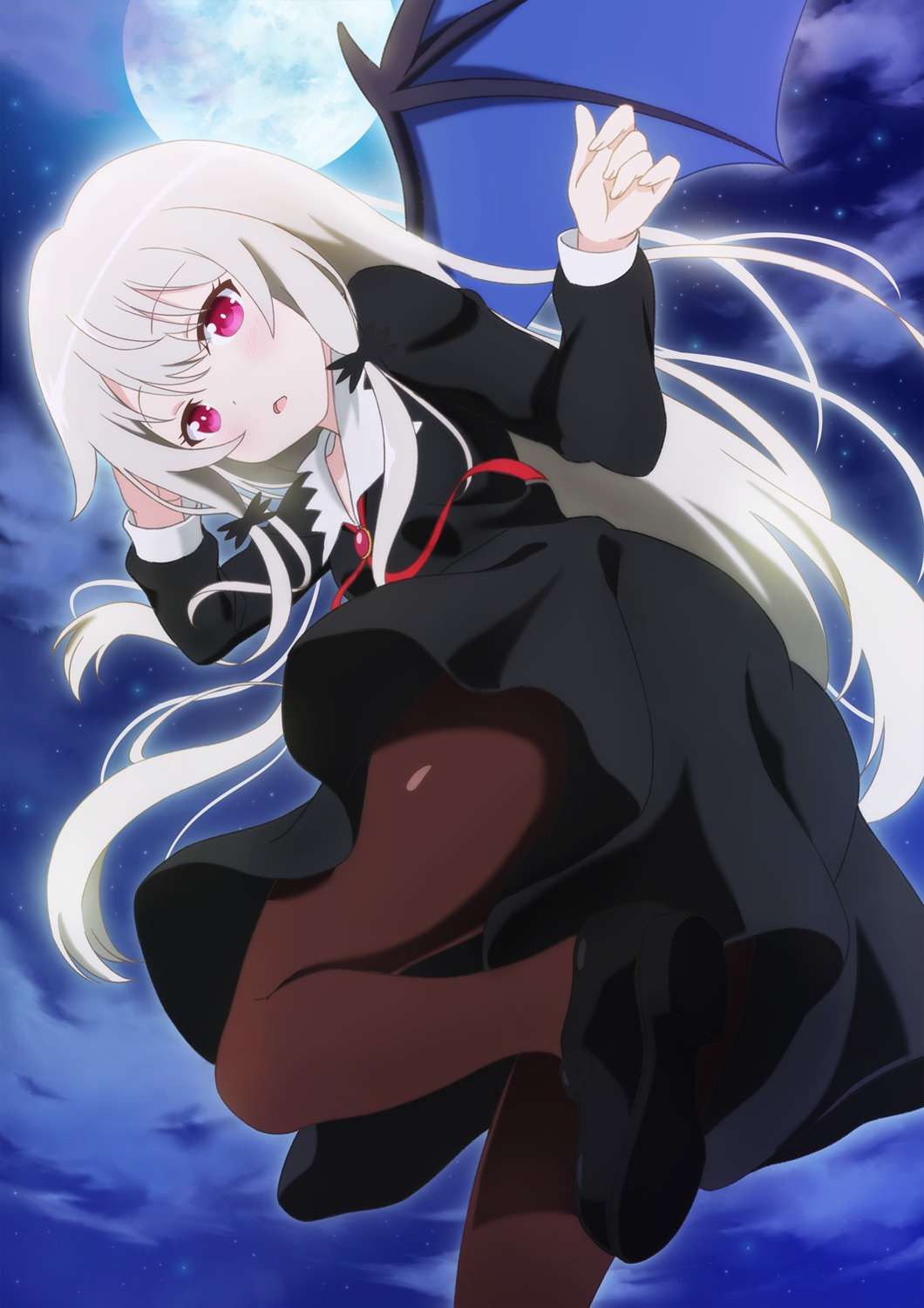 dbmaster, dress, heels, pantyhose, sophie_twilight, tonari_no_kyuuketsuki-san, wings
