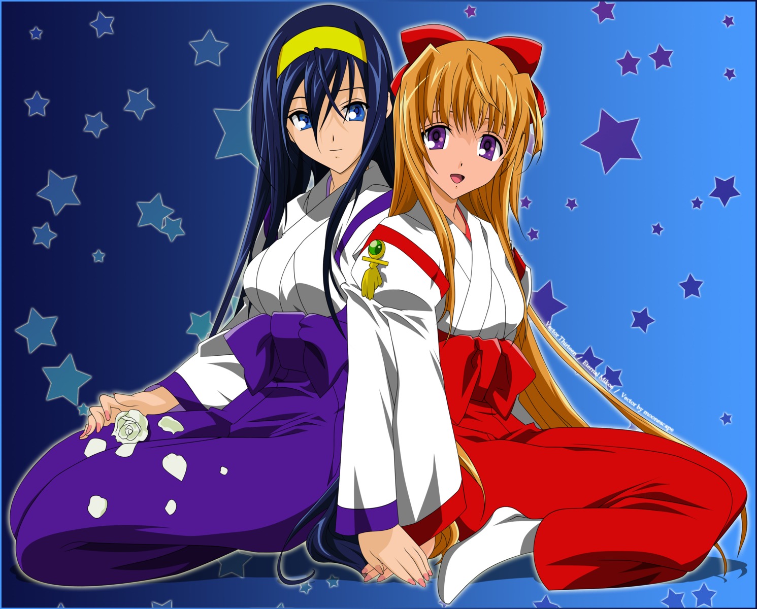 himemiya_chikane, kannazuki_no_miko, kurusugawa_himeko, vector_trace, watermark