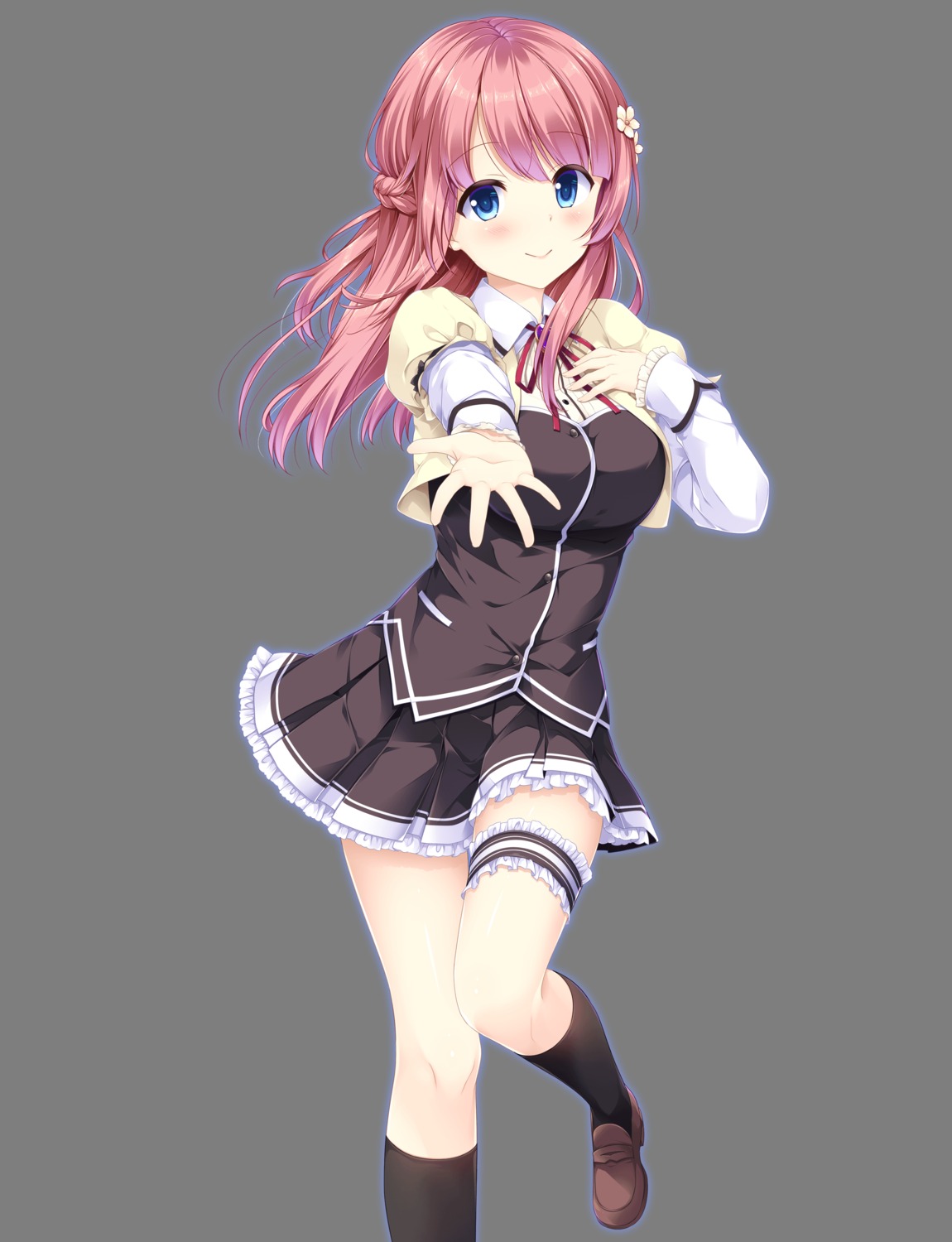 ensemble_(company), fujisaki_nagisa, garter, heels, kurasawa_moko, otome_ga_musubu_tsukiyo_no_kirameki, otome_ga_musubu_tsukiyo_no_kirameki_fullmoon_days, seifuku