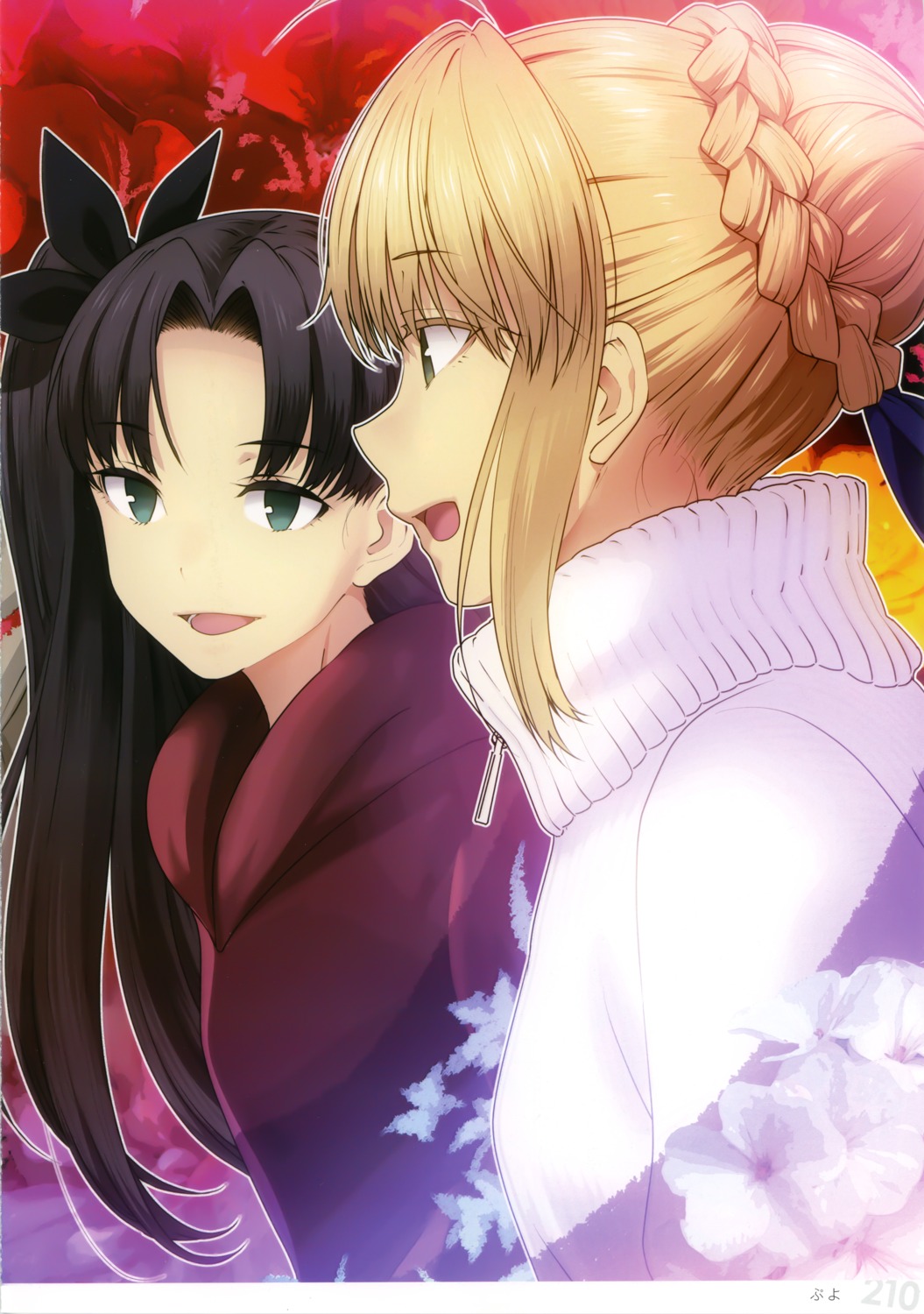 artoria_pendragon_(fate), cropme, fate/stay_night, puyo, toosaka_rin