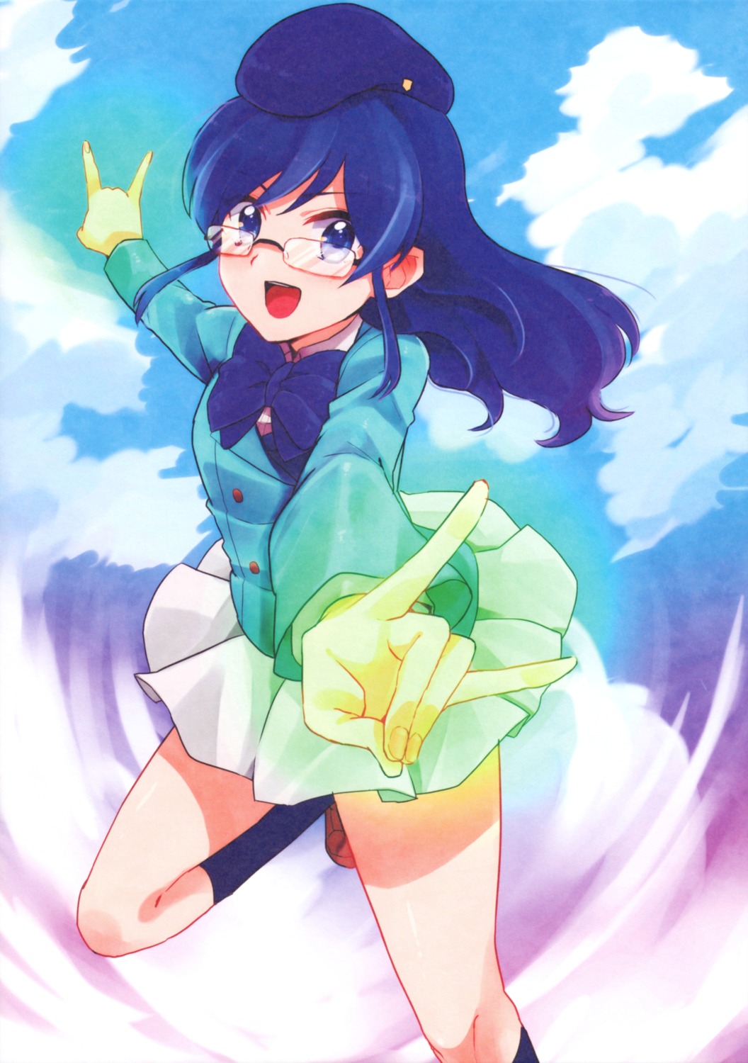 aikatsu!, cosplay, kiriya_aoi, matsuura_asuka, megane, seifuku, zettai_karen_children