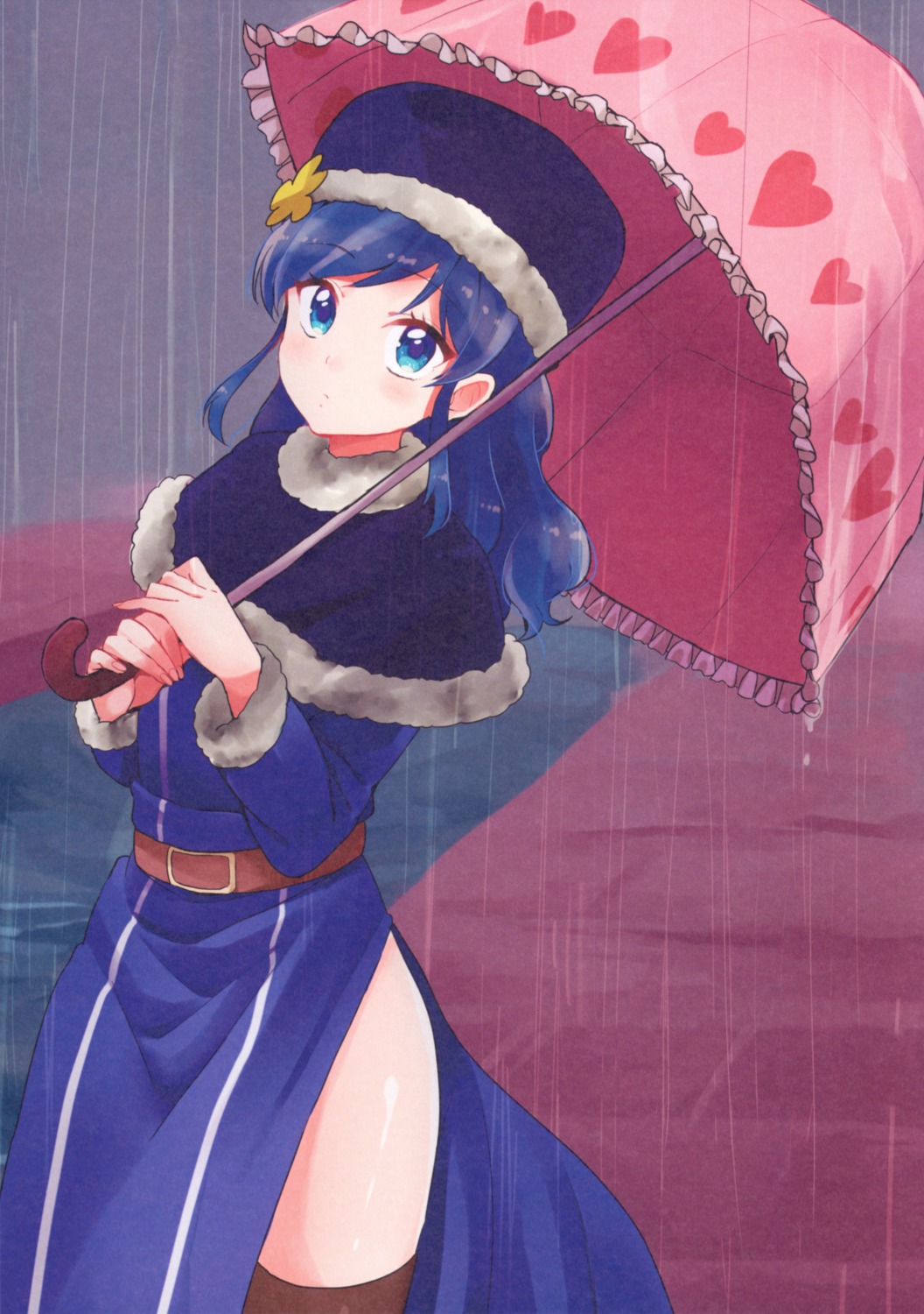 aikatsu!, cosplay, dress, fairy_tail, kiriya_aoi, matsuura_asuka, thighhighs, umbrella