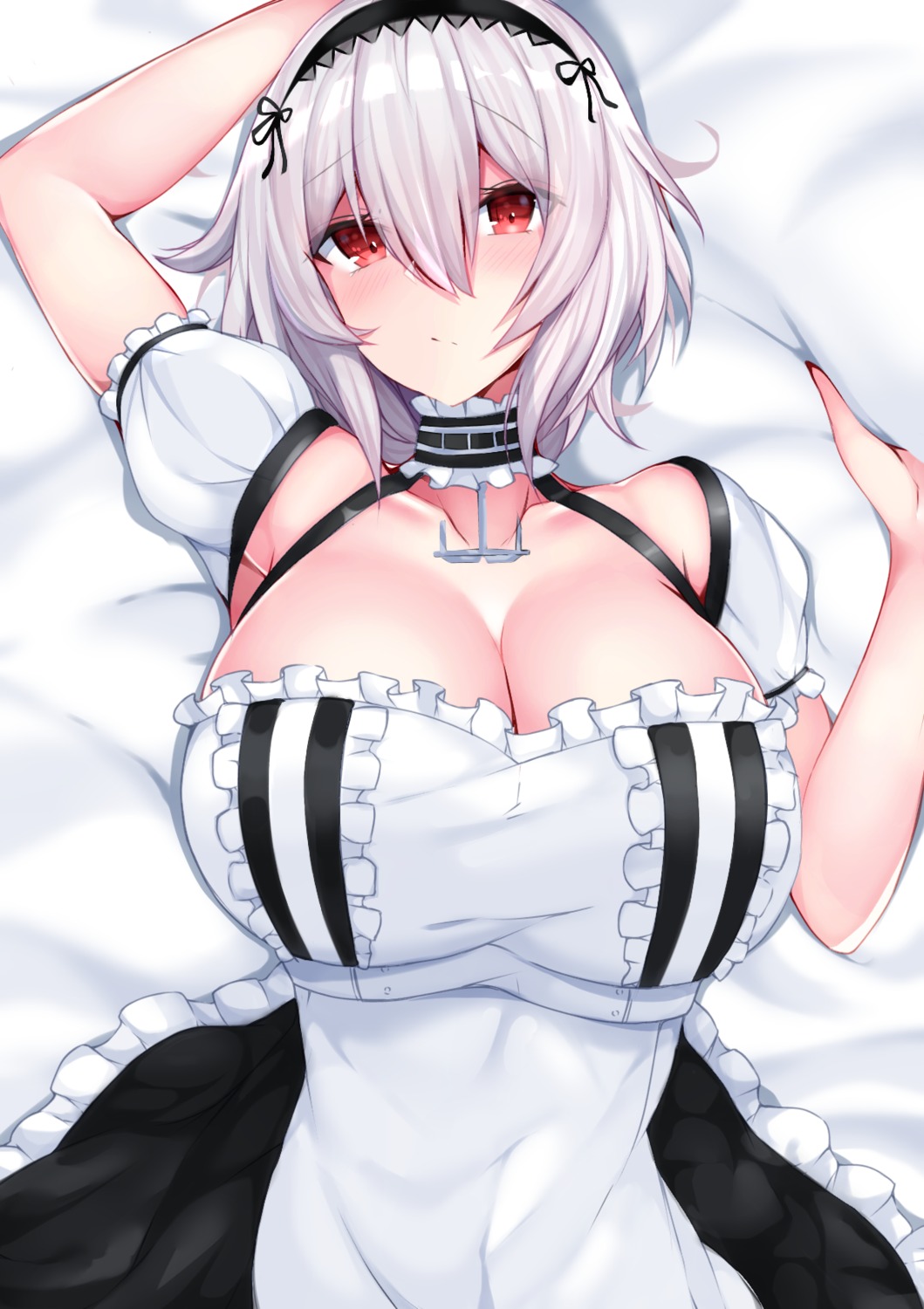 azur_lane, cleavage, maid, monotosu, sirius_(azur_lane)