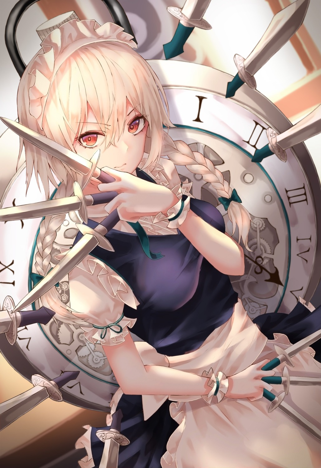 cup6542, izayoi_sakuya, maid, touhou, weapon