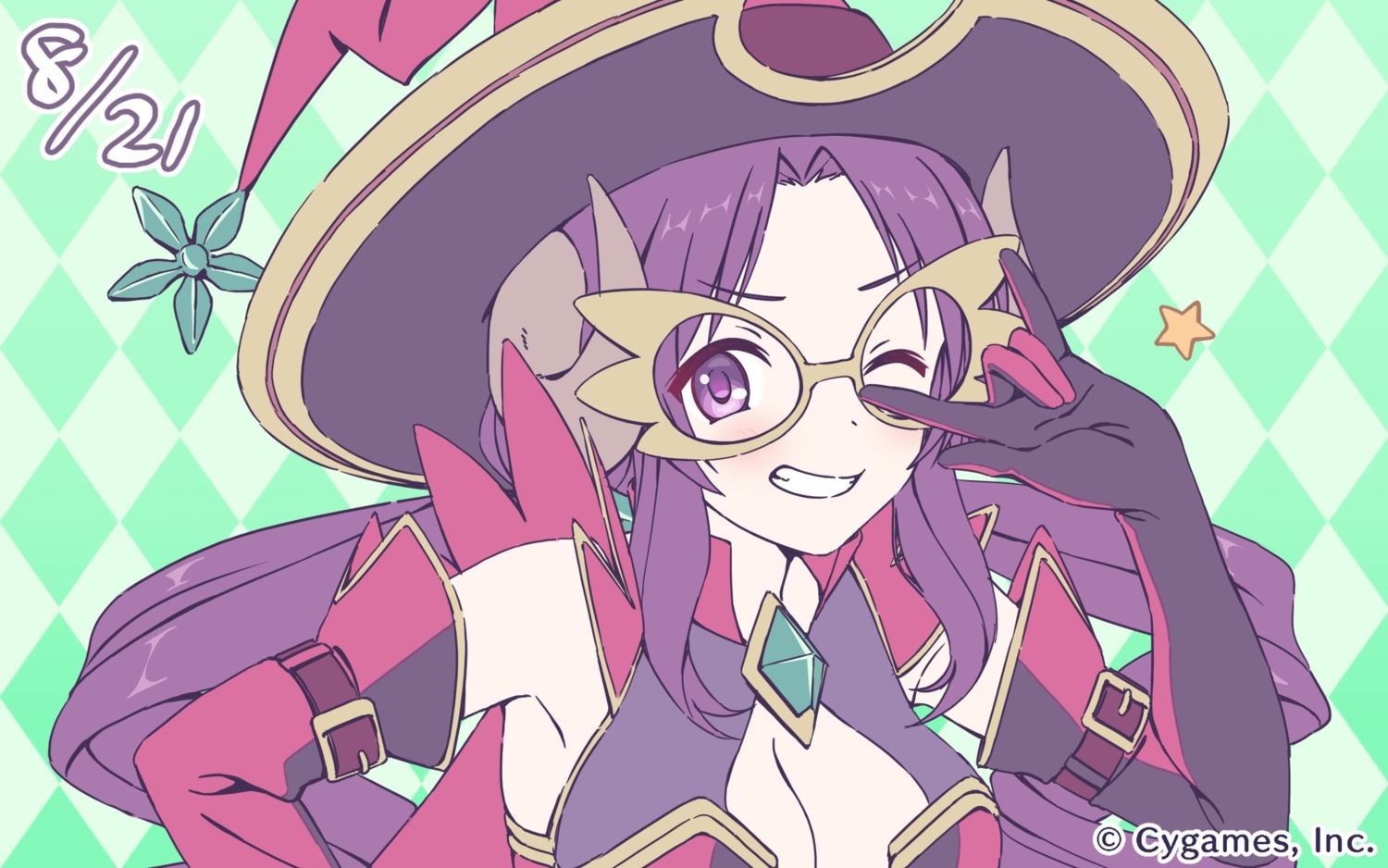 cleavage, cygames, princess_connect!, princess_connect!_re:dive, tagme, tanno_nanaka, wallpaper, witch
