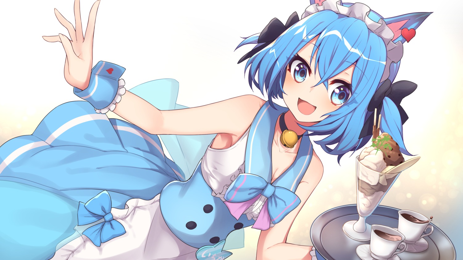 animal_ears, animare, cleavage, maid, nanashi_inc., souya_ichika, tagme