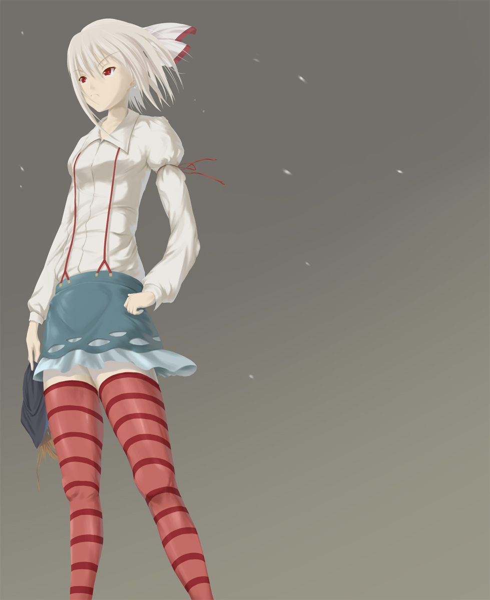 fujiwara_no_mokou, mafu, thighhighs, touhou