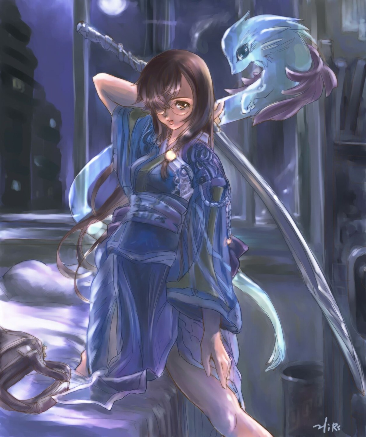 hiroyasu, megane, sword