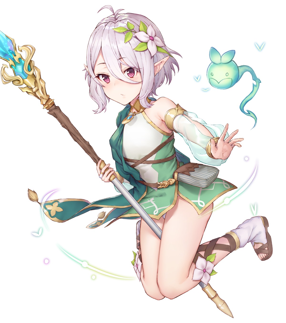 black_cola, dress, elf, kokkoro, pantsu, pointy_ears, princess_connect!, princess_connect!_re:dive