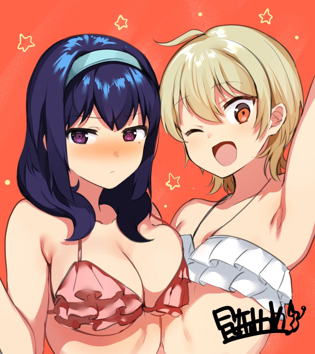 bikini_top, cleavage, harumi_hana, ichihara_chiaki, konbu_wakame, sekai_de_ichiban_oppai_ga_suki!, swimsuits