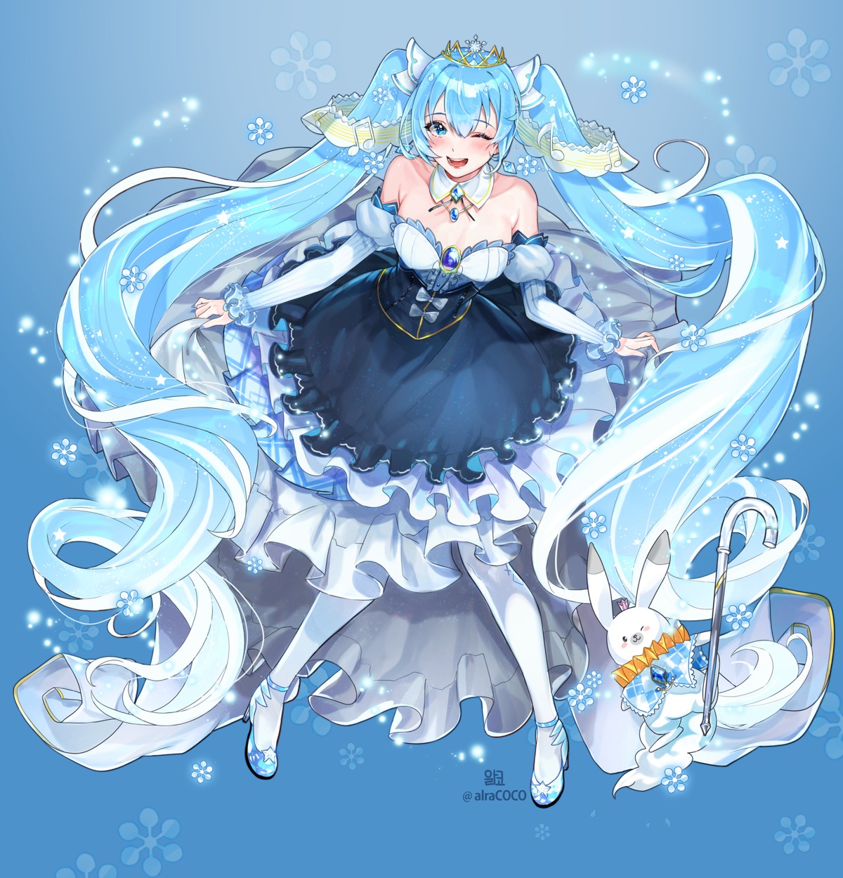alraco, cleavage, dress, hatsune_miku, heels, vocaloid, yuki_miku