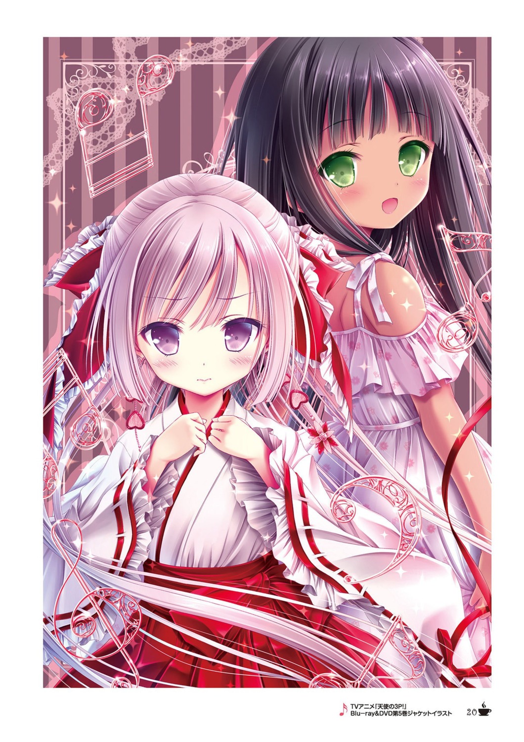 aigae_yuzuha, dress, miko, ogi_koume, tenshi_no_three_piece!, tinkle