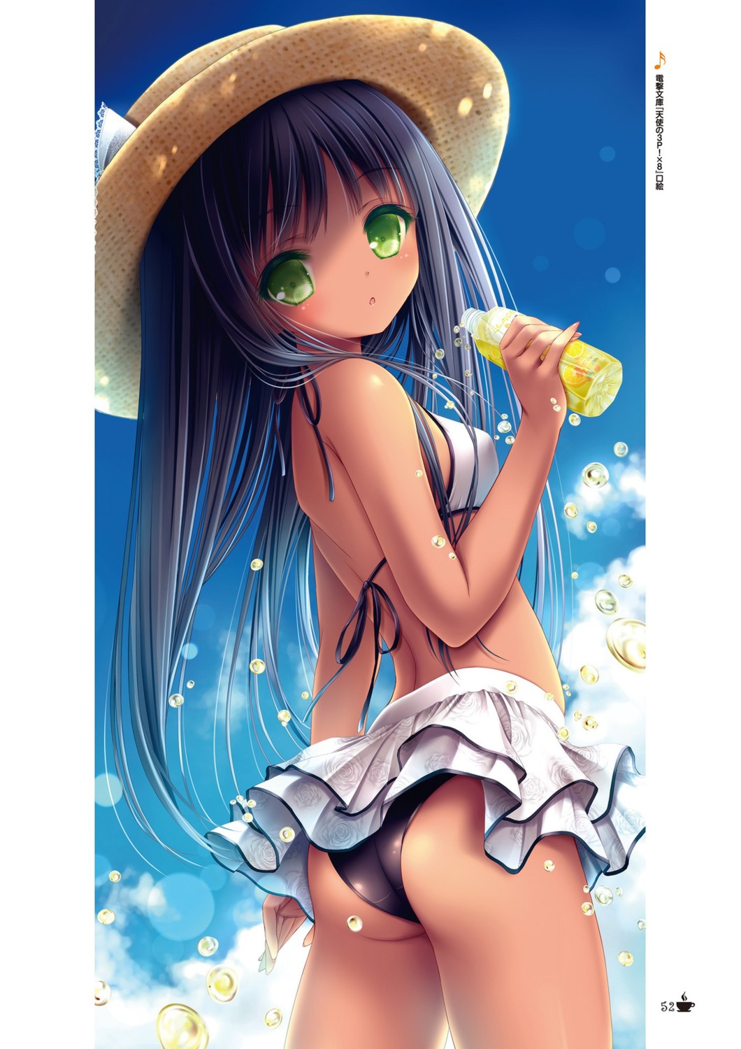 aigae_yuzuha, ass, bikini, swimsuits, tenshi_no_three_piece!, tinkle