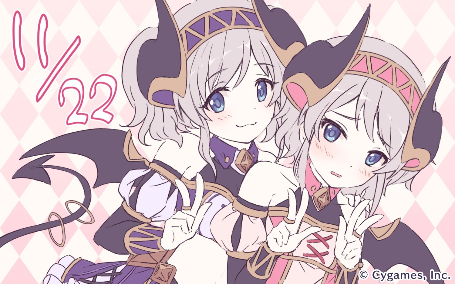 cygames, horns, kazemiya_akari, kazemiya_yori, princess_connect!, princess_connect!_re:dive, tagme, tail