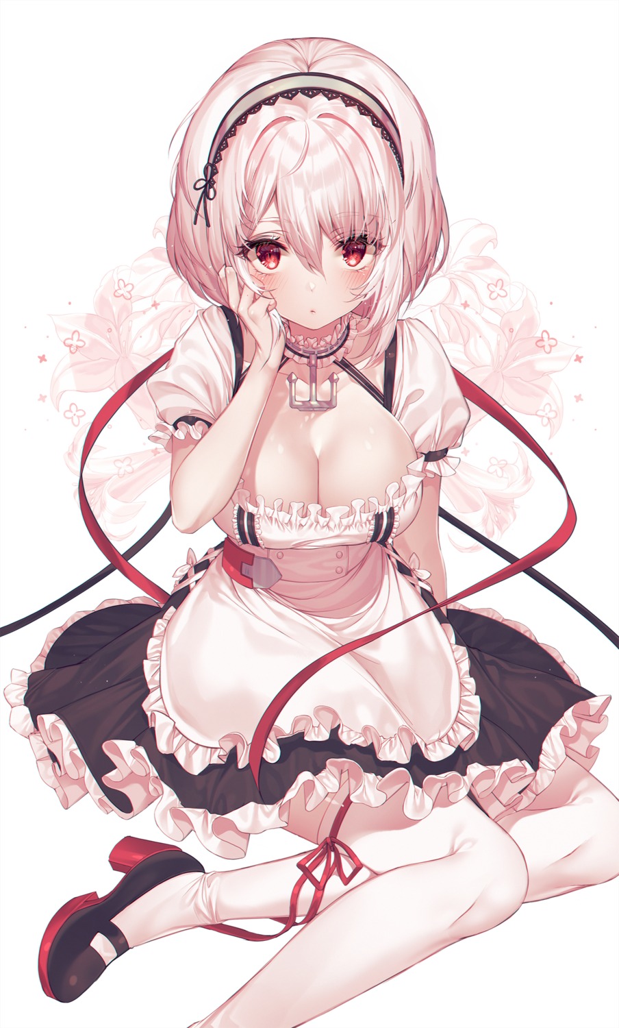 azur_lane, cleavage, heels, kinty, maid, sirius_(azur_lane), thighhighs