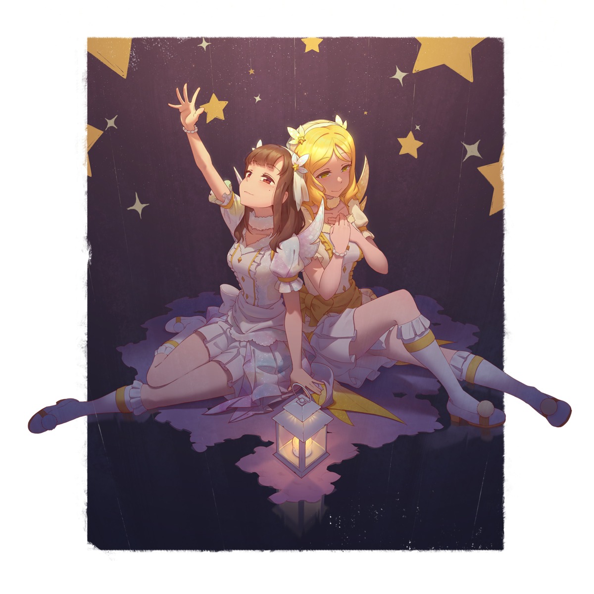 breast_hold, heels, love_live!_(series), love_live!_sunshine!!, ohara_mari, regition, suzuki_aina_(seiyuu), wings