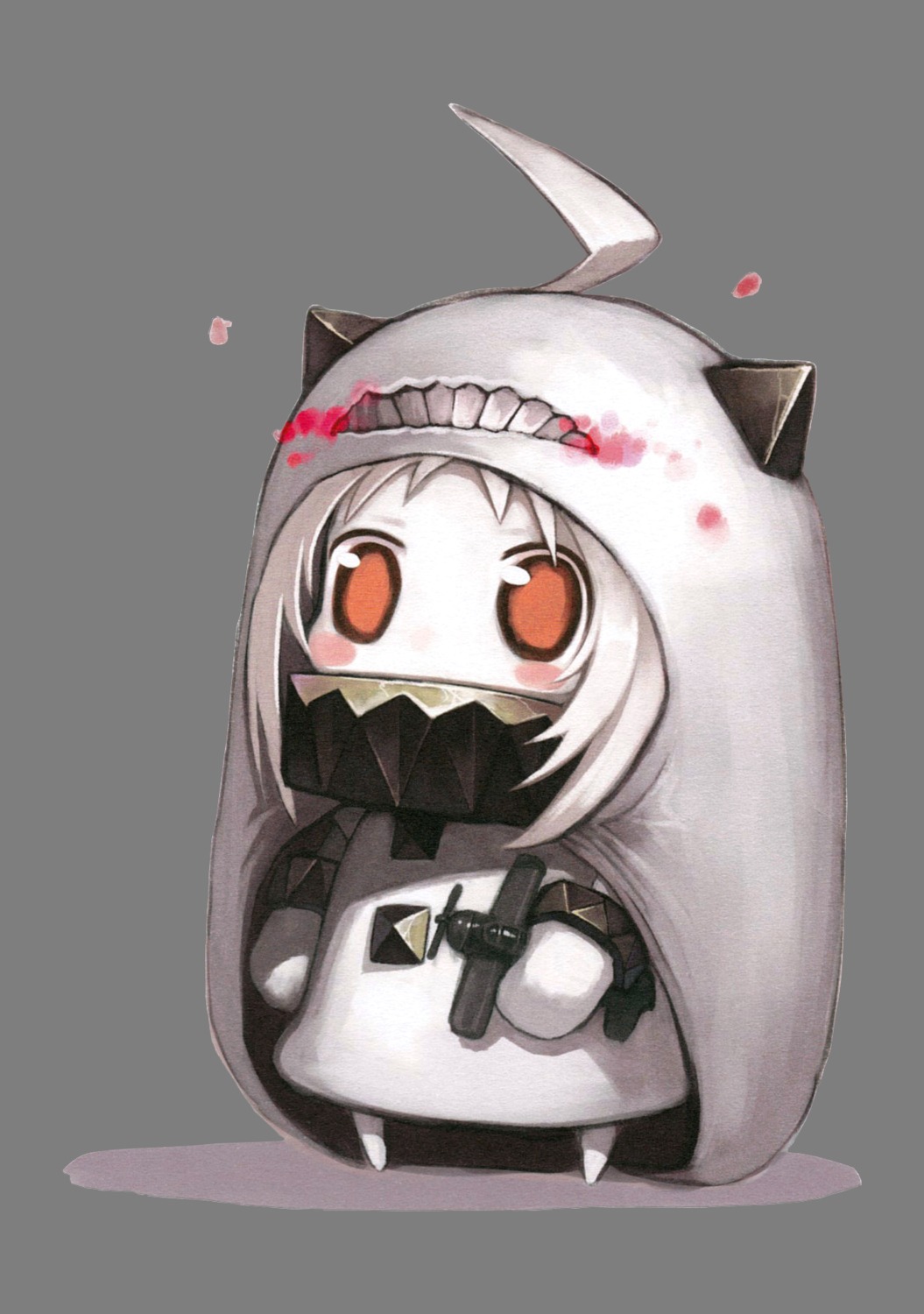 chibi, hibana_(artist), horns, kantai_collection, northern_ocean_hime, transparent_png