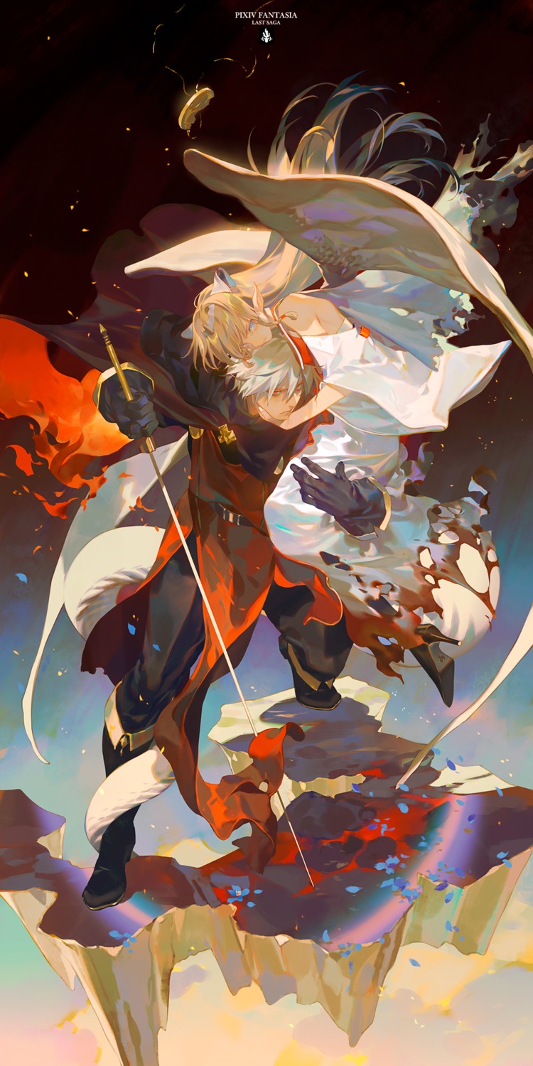 heels, pixiv_fantasia, pixiv_fantasia_last_saga, rei_(sanbonzakura), sword, torn_clothes, wings