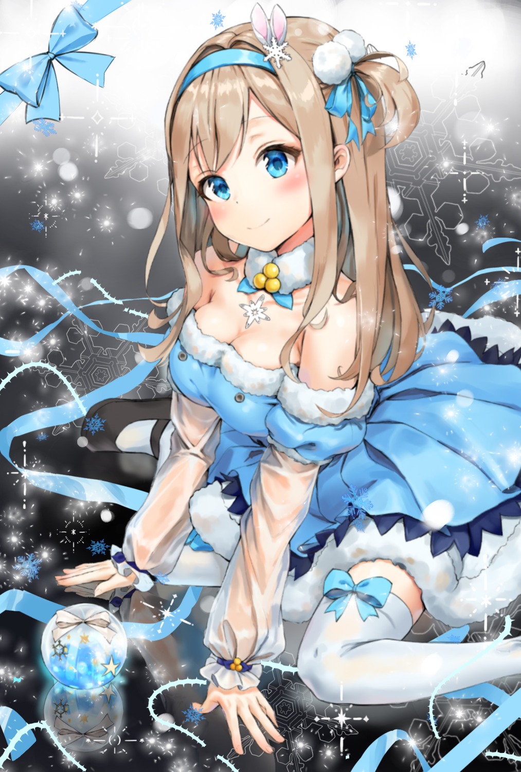 cleavage, dress, girls_frontline, kian, see_through, suomi_kp31_(girls_frontline), thighhighs