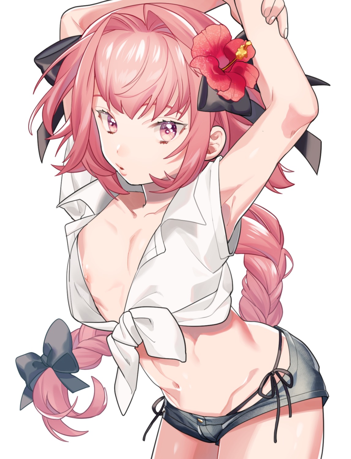 astolfo_(fate), fate/grand_order, mihatarou, open_shirt, pantsu, string_panties, trap
