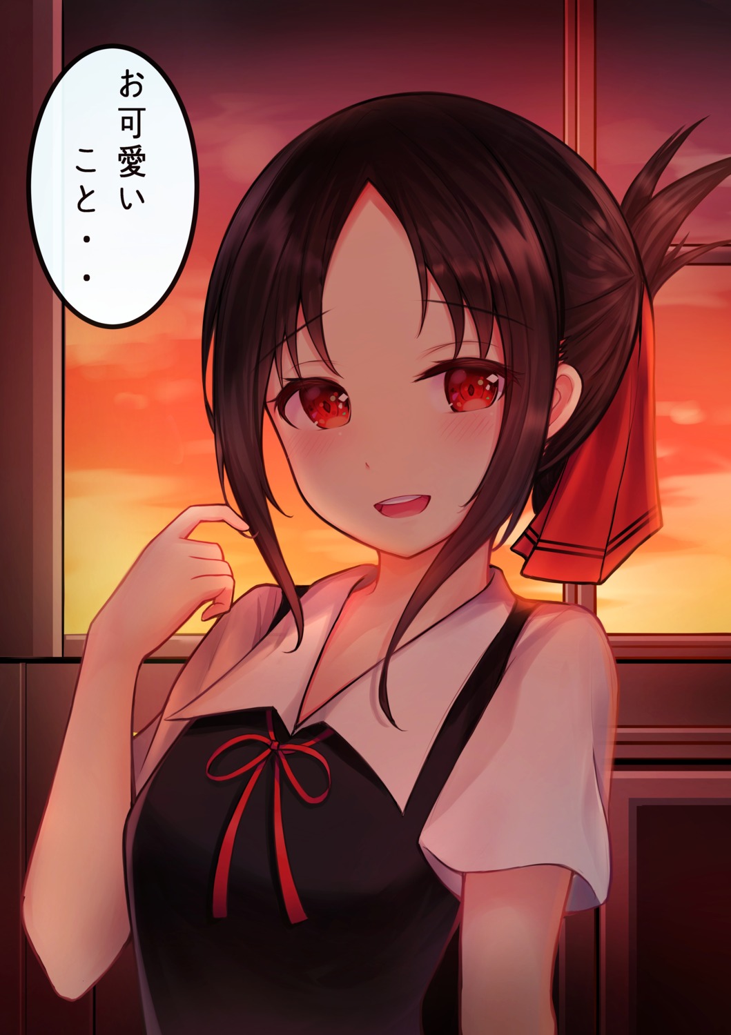 kaguya-sama_wa_kokurasetai_~tensai-tachi_no_renai_zunousen~, machin4719, seifuku, shinomiya_kaguya