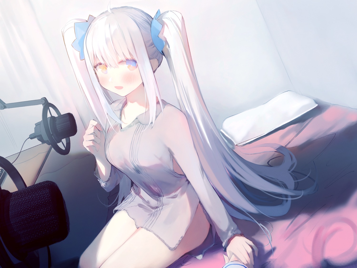 heterochromia, kagura_mea, kagura_mea_channel, liliespastry