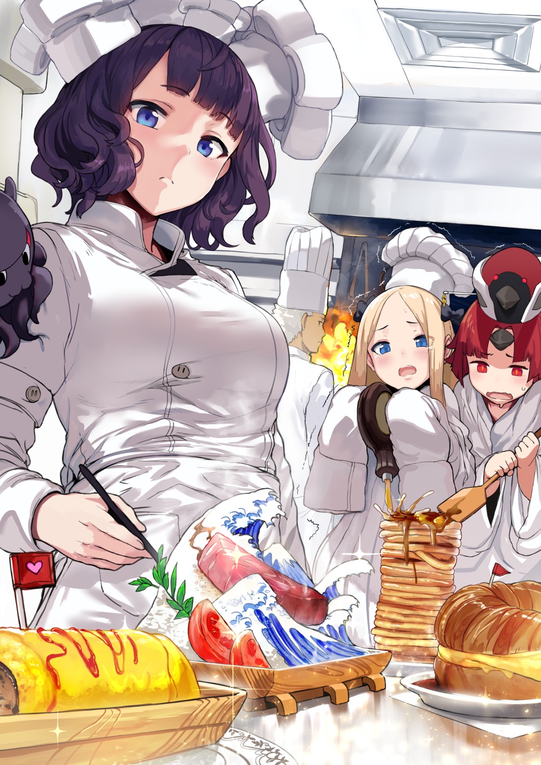 abigail_williams_(fate), archer, benienma_(fate/grand_order), fate/grand_order, hews, katsushika_hokusai_(fate)