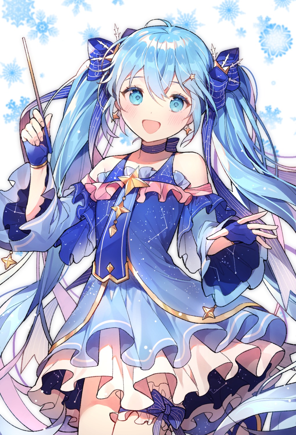azit_(down), dress, hatsune_miku, vocaloid, weapon, yuki_miku