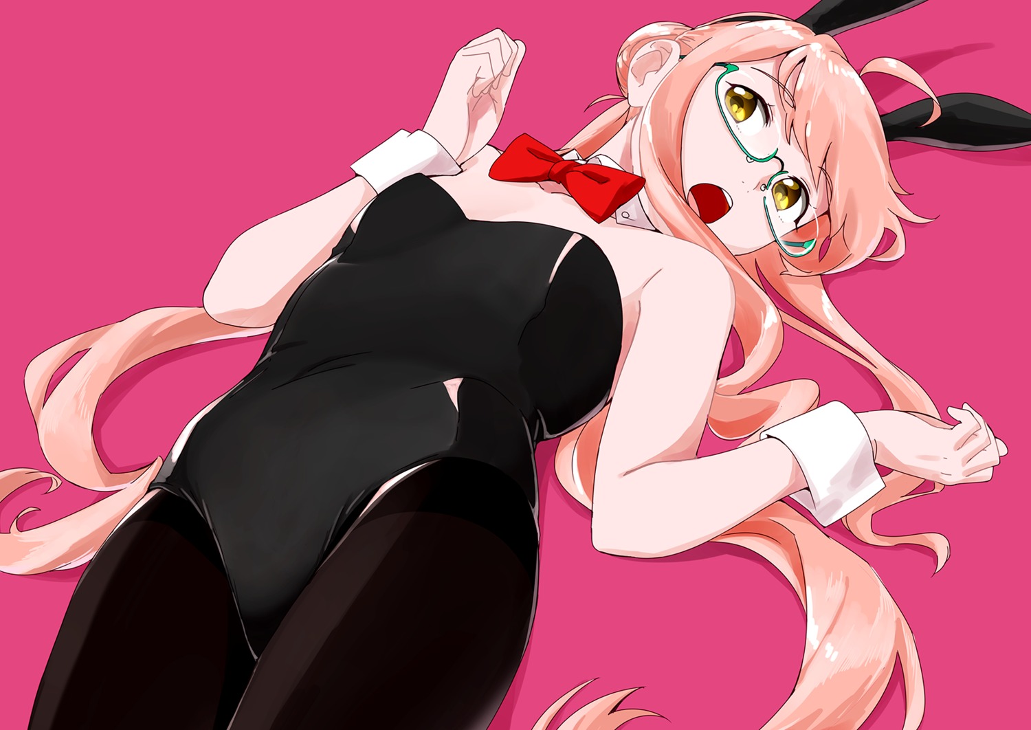 animal_ears, bunny_ears, bunny_girl, cleavage, kantai_collection, makigumo_(kancolle), megane, ojipon