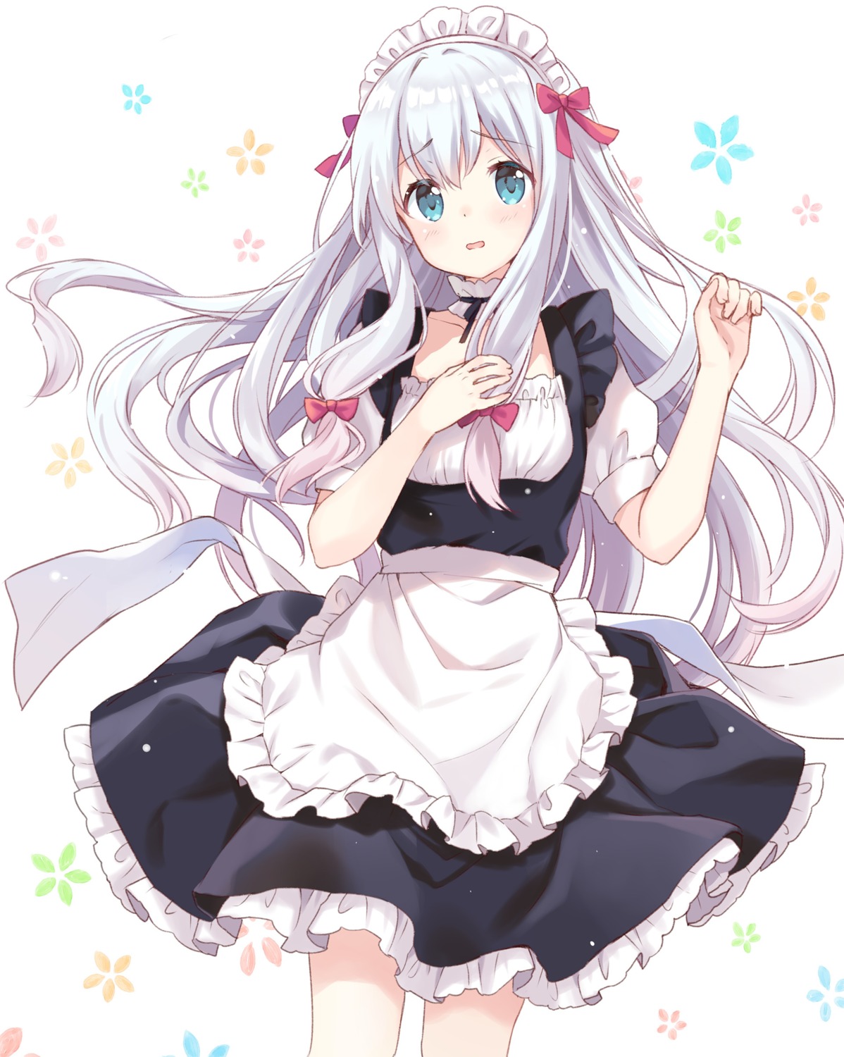 breast_hold, eromanga-sensei, izumi_sagiri, kurasawa_moko, maid