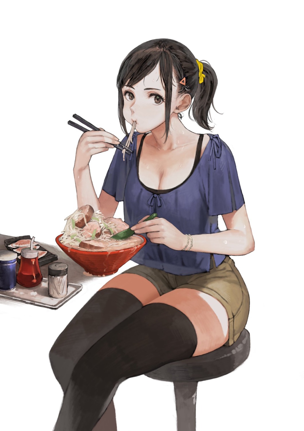 cleavage, jun_(seojh1029), thighhighs