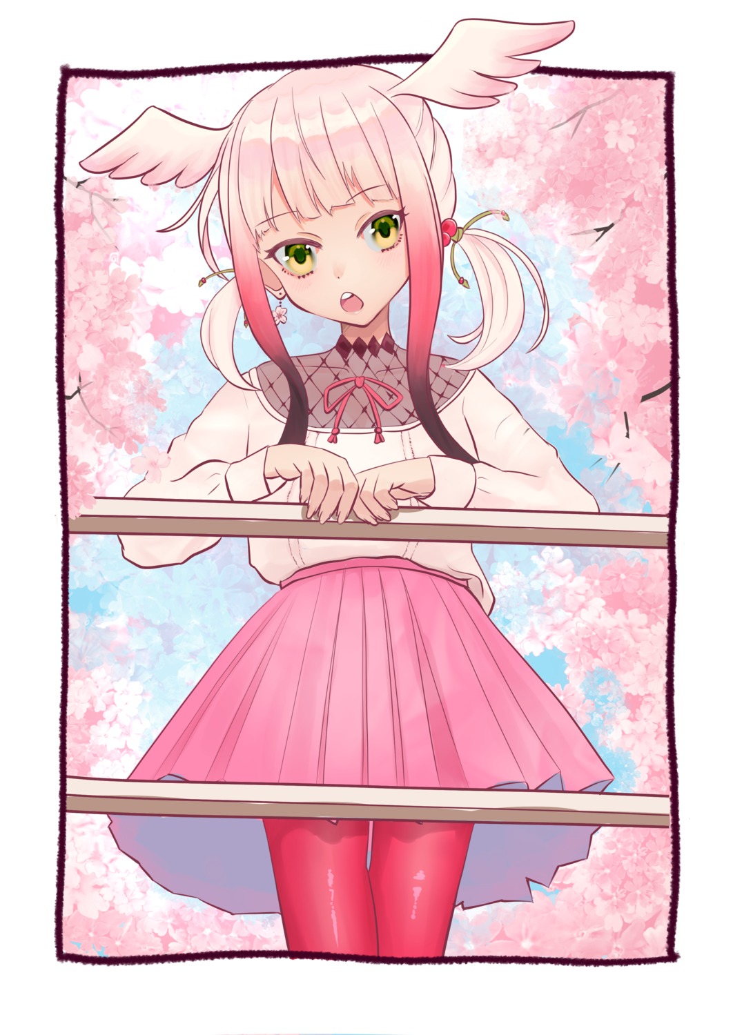 crested_ibis, kemono_friends, pantyhose, ponta_(aoi), wings