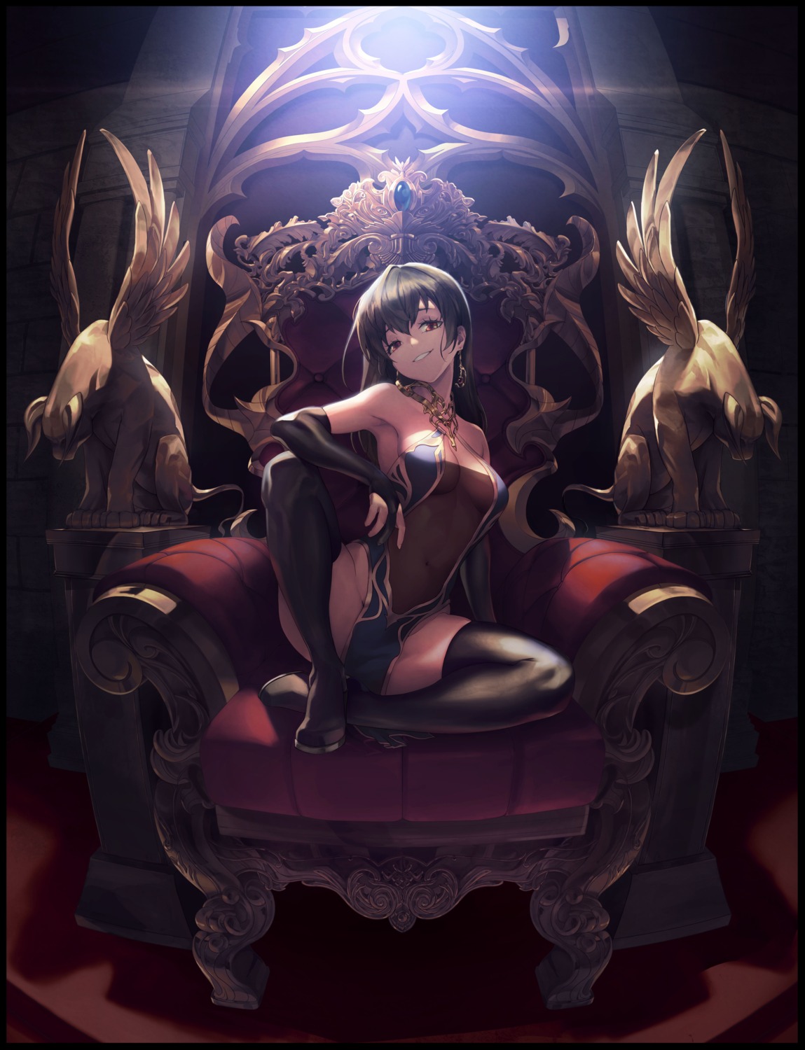 heels, leotard, no_bra, oz_(artist), see_through, thighhighs