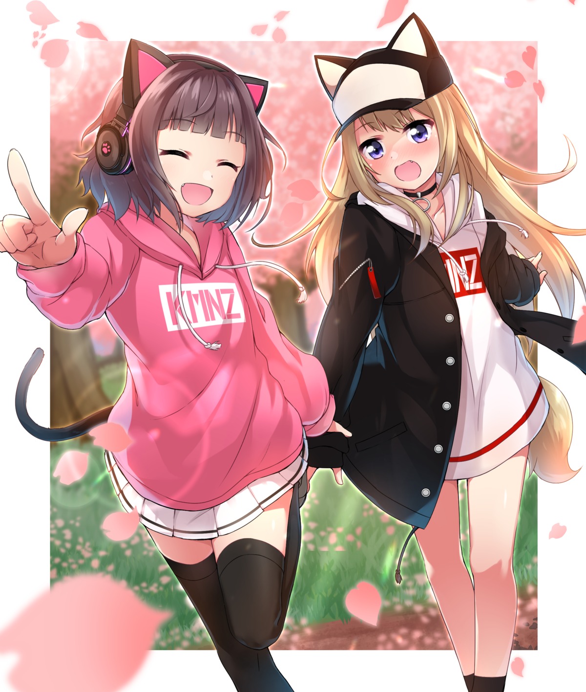 animal_ears, headphones, kmnz, mc_lita, mc_liz, minowa_sukyaru, nekomimi, tail